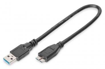 USB-A - Micro-B connection cable, 0.25m 