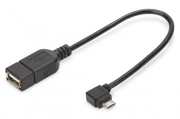 USB Micro-B - USB-A adapter/converter, OTG, 0.15m 