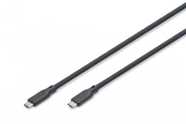 USB silicone cable, USB4 Gen2, USB 20Gbps, 2m, black 
