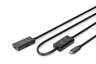 Active USB 3.2 Gen1 5G extension cable, USB-C - USB-C, 10m 