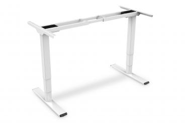 Electrically Height-Adjustable Table Frame, dual motor, 3 levels, white 