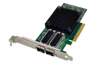 2 port 25 Gigabit Ethernet network card, SFP28, PCI Express, Mellanox chipset 