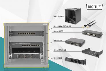 Network Set - 254 mm (10") - 6U, 312 x 300 mm (W xD) 