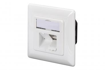 CAT 6A class EA network socket, design-compatible, shielded, flush-mounted 