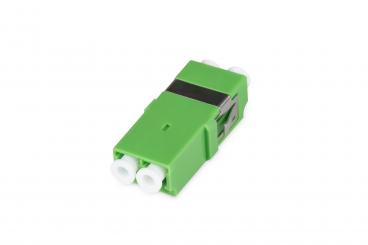 Fiber optic coupling, LC/APC, duplex, without flange 