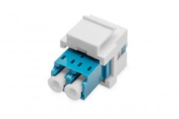 Fiber optic LC/LC duplex coupler, Singlemode, Keystone module 