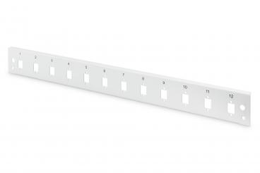 Fiber Optic Splice Box Front Panel, quick lock, 12x LC DX, SC SX, E2000 SX 