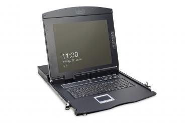 17" LCD KVM Console, 1-Port VGA, italian Keyboard 